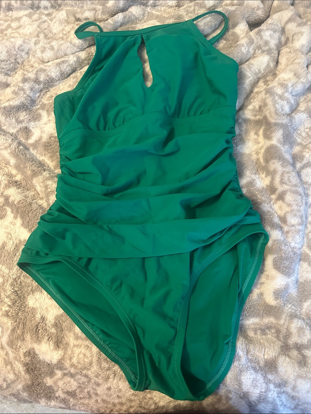 Ellen Tracy Emerald Green One-Piece Swimsuit